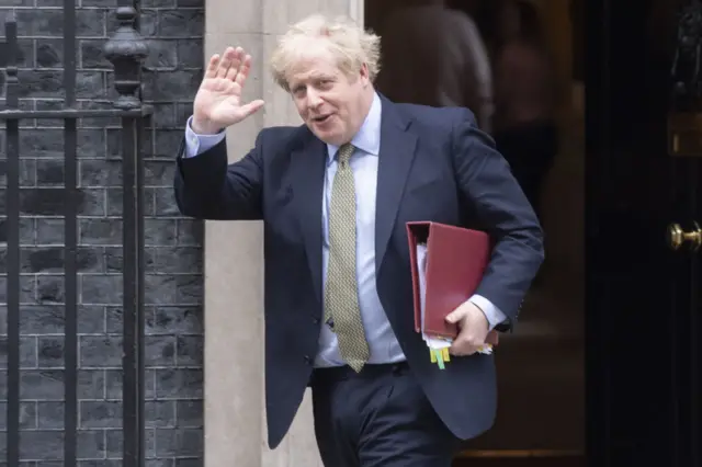 file photo dated on March 18, 2020 shows British Prime Minister Boris Johnson