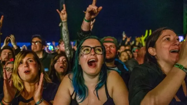 Music lovers at Download