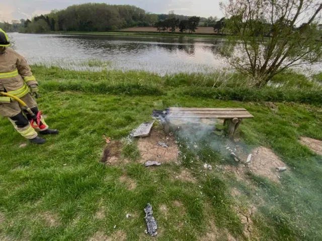 Thornton Reservoir fire