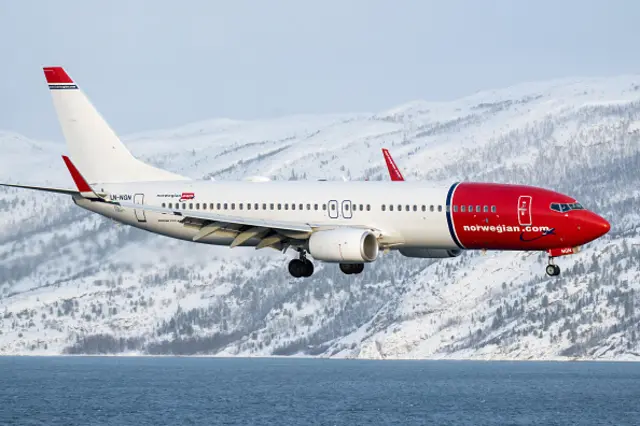 A Norwegian Air Boeing 737-800 plane