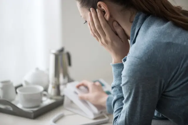 woman using phone