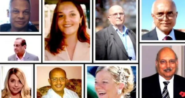 Collage of some of the key workers who've died after contractng coronavirus