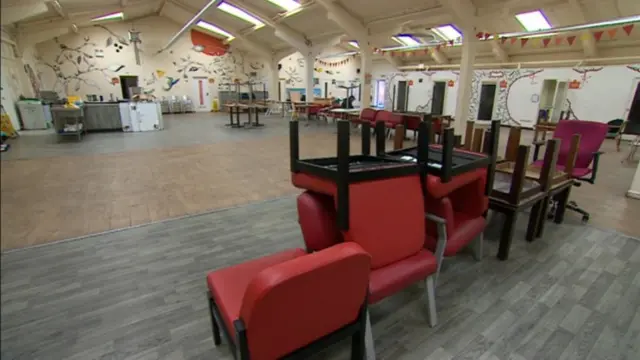 Inside the drop-in centre