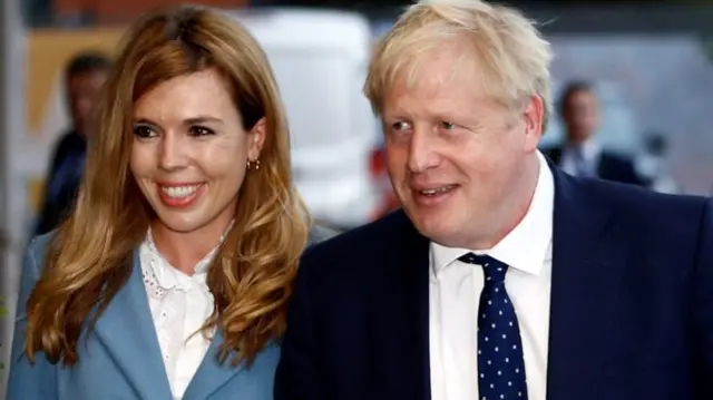 Carrie Symonds and Boris Johnson