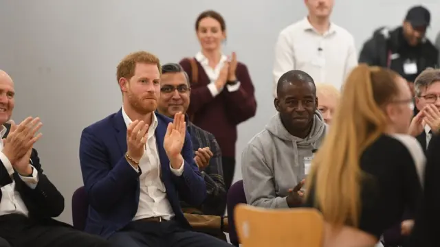 Prince Harry at the Community Recording Studio