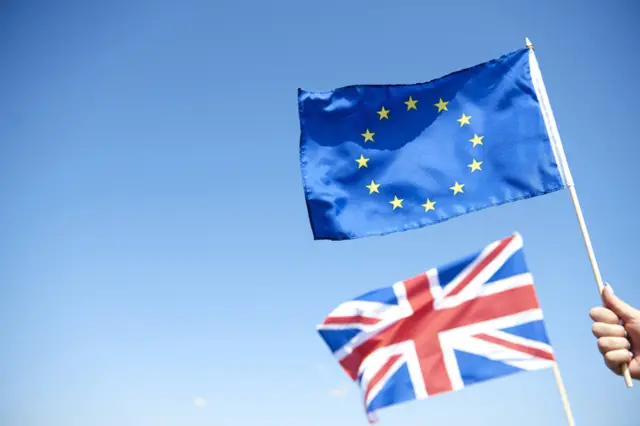 UK and EU flags