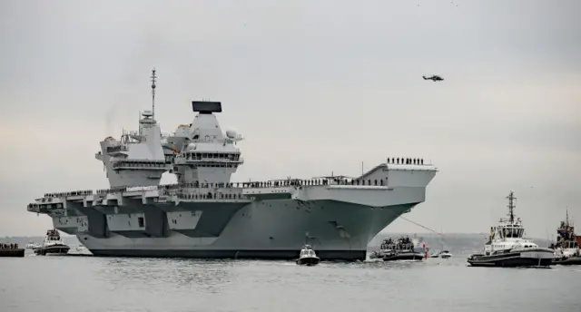 File photo dated 16/8/2017 of HMS Queen Elizabeth, aircraft carrier