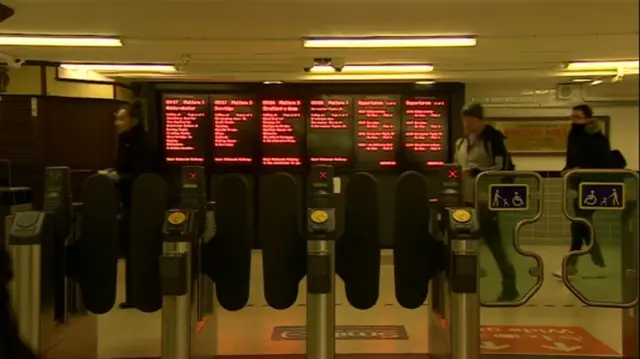 Barriers at station