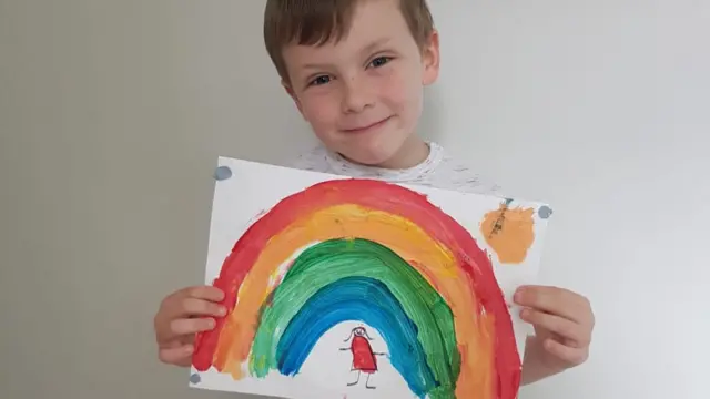 George with the drawing