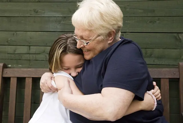 A women with her granddaughter