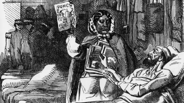 Punch magazine pays tribute to Mary Seacole during the Crimean War in 1857