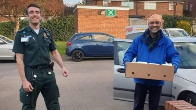 Food delivered to paramedic