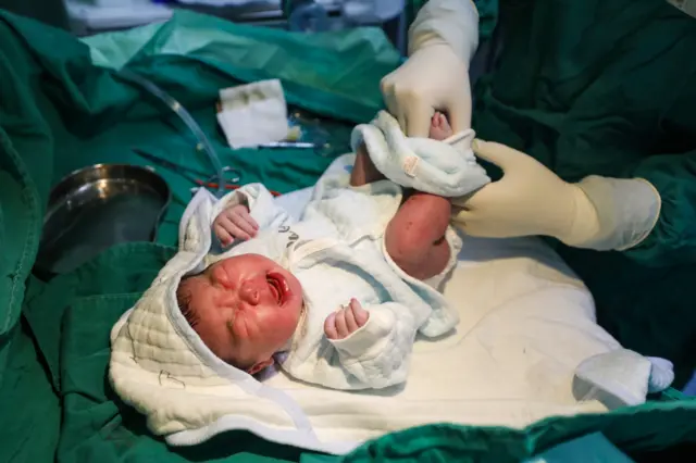 A baby born during lockdown