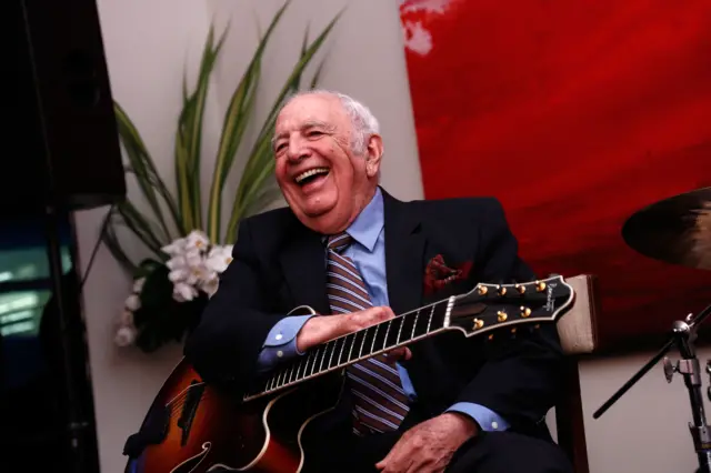 John "Bucky" Pizzarelli performs in New York City in April 2013