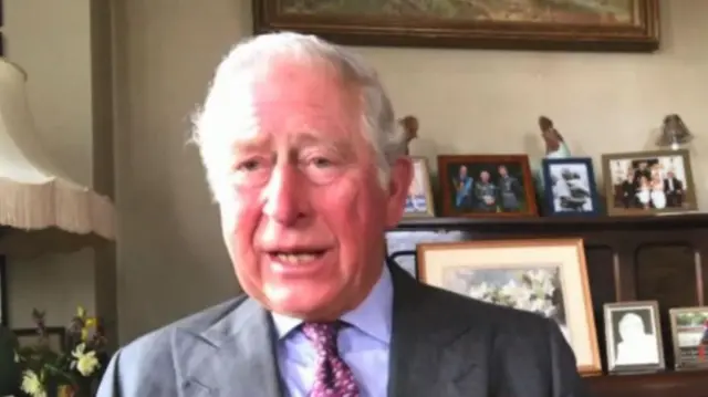 Prince Charles speaks via video link while opening the Nightingale hospital