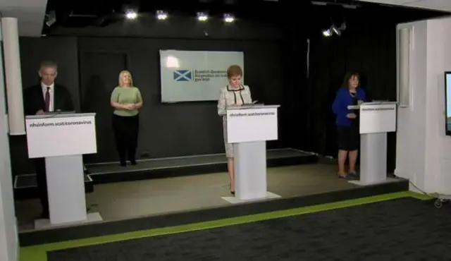 First minister Nicola Sturgeon leads the coronavirus update