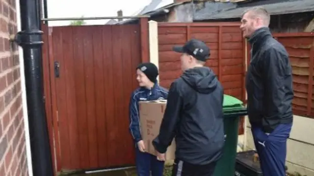 Box being delivered