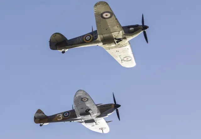 Battle of Britain Memorial Flight flypast