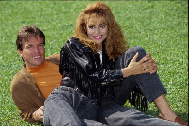 Lothar Matthaus and Lolita Morena