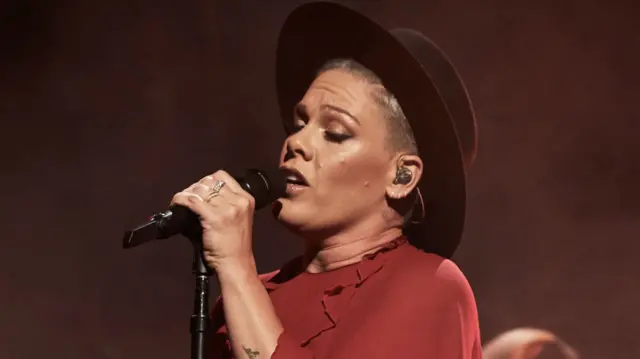 P!nk performs onstage during the 53rd annual CMA Awards at the Bridgestone Arena on November 13, 2019