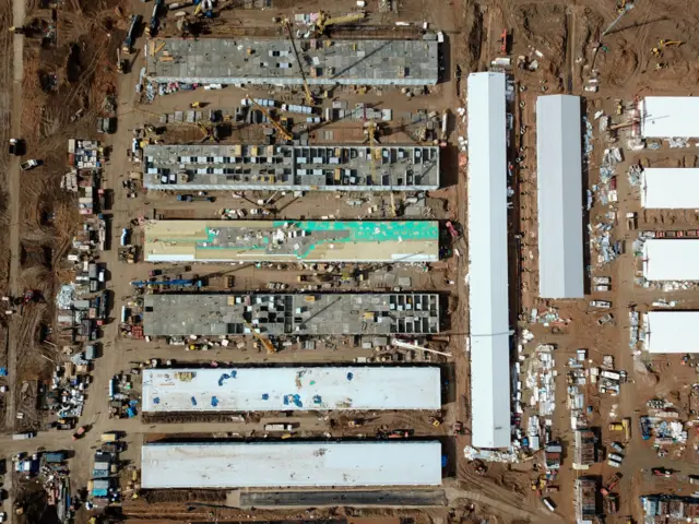 A new field hospital is under construction near Golokhvastovo, Moscow in Russia