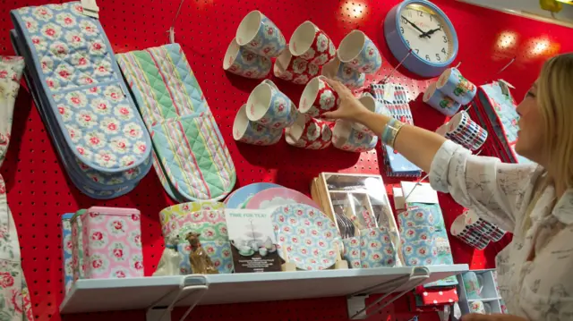 Kitchenware products at Cath Kidston's head office in London