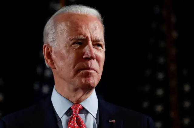 Democratic US presidential candidate and former vice-president Joe Biden on 12 March