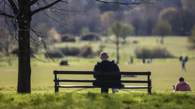 People in a park in London