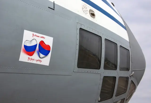 Logo on Russian transport plane, 3 Apr 20