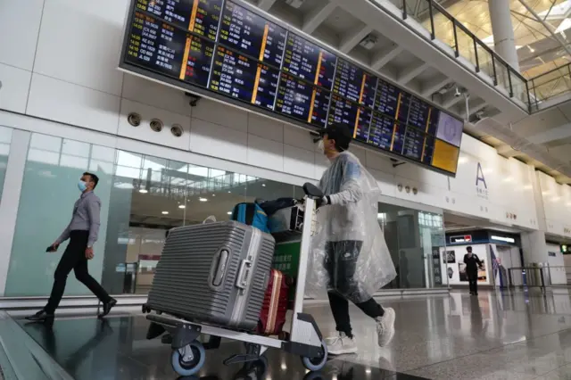 Hong Kong Airport arrivals hall