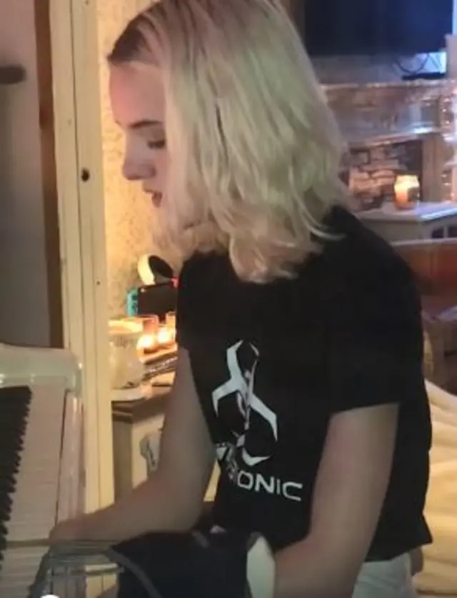 Tilly at the piano