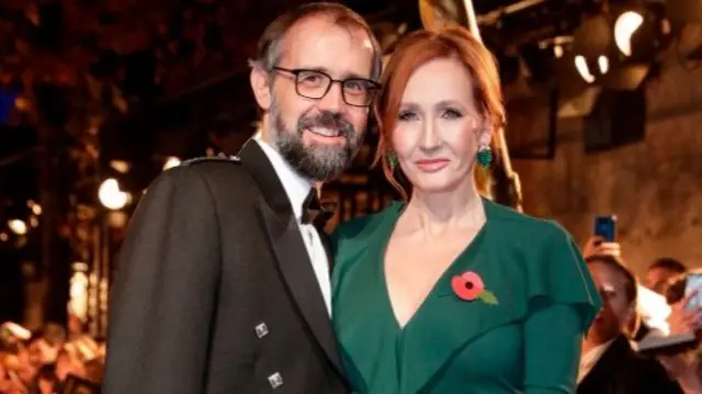 JK Rowling with her husband Neil Murray