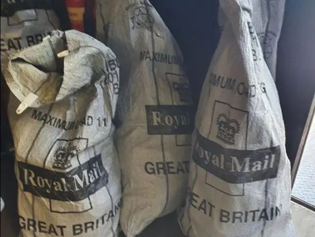 Royal Mail sacks full of sanitising gel