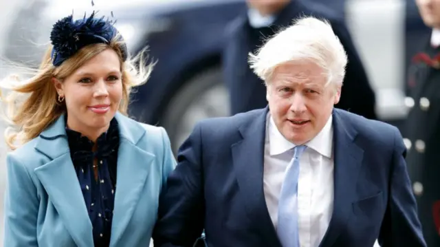 Carrie Symonds and Boris Johnson