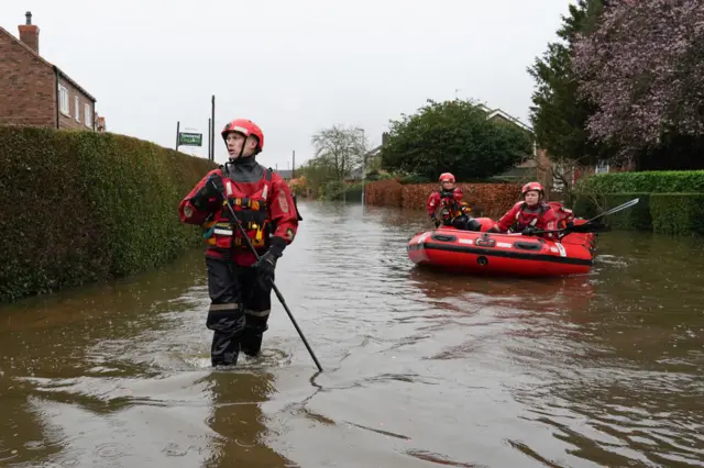 Snaith road under water