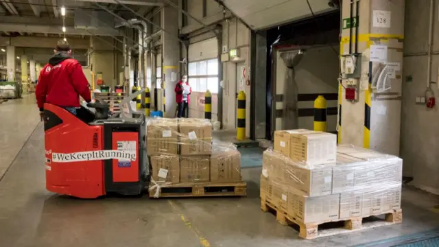 Warehouse workers during the pandemic