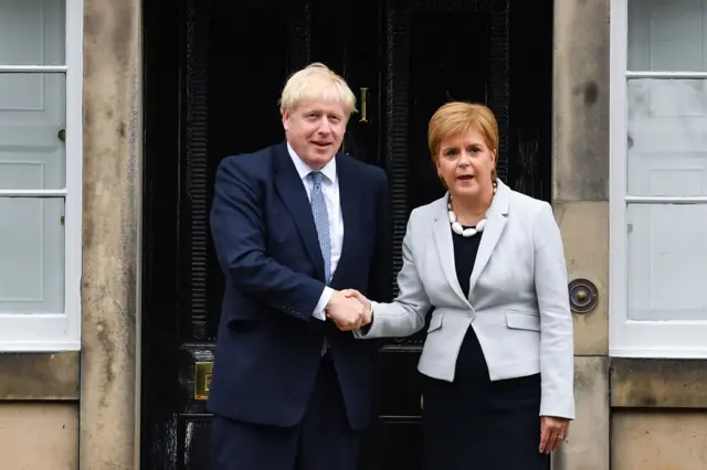 Boris Johnson and Nicola Sturgeon