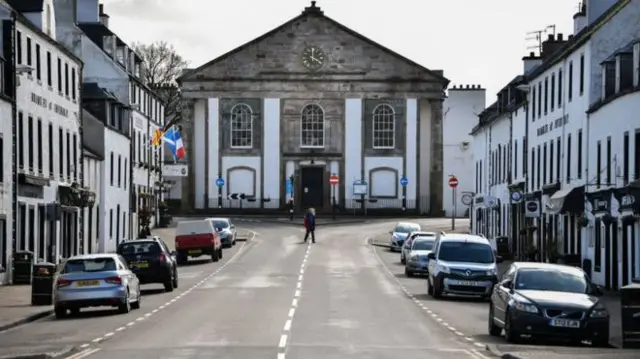 Deserted town centre