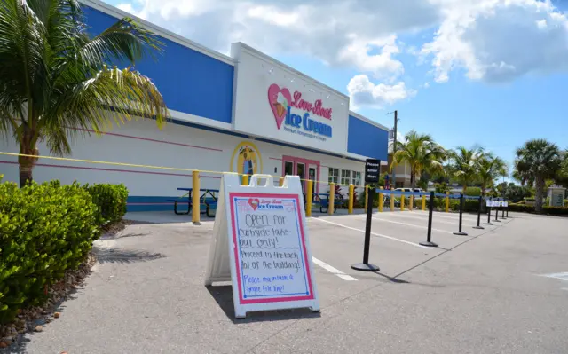 Ice cream shop offering drive through