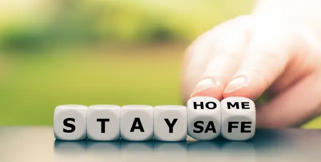 Stay home stay safe sign