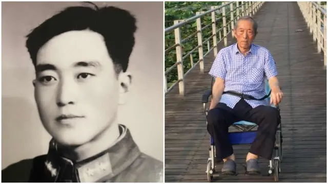 Zhang Lifa as a young man, and later in life