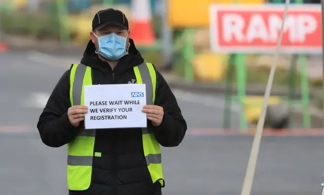 Testing centre in Ikea car park
