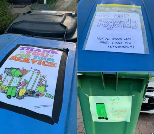 Bin collection messages