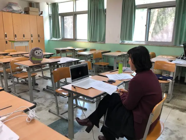 A teacher in South Korea