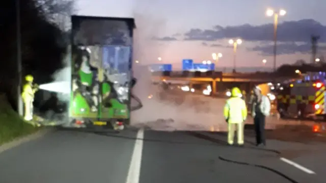 Lorry fire