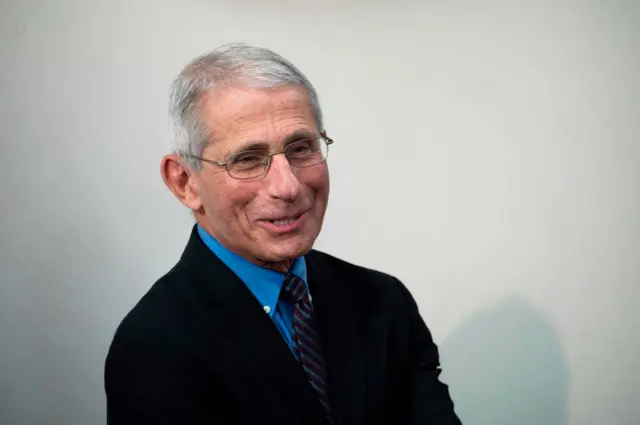 Dr Fauci at the White House briefing on 9 April