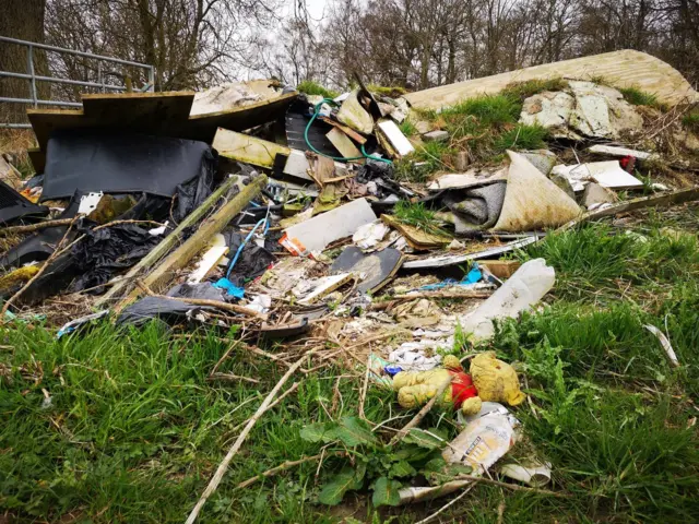 Fly tipping waste