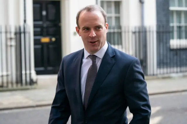 Dominic Raab in Downing Street onThursday