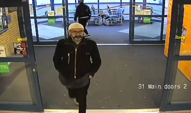 CCTV footage after Glenfield Hospital jewellery theft