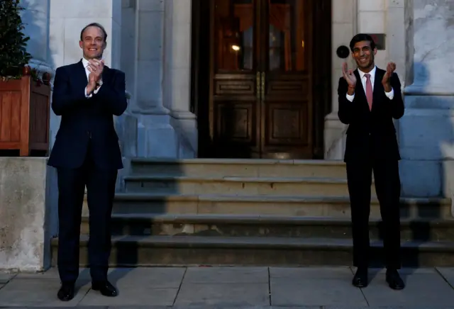 Foreign Secretary Dominic Raab and Chancellor Rishi Sunak